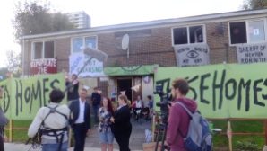 Huge media attention during the Open House occupation. September 2014